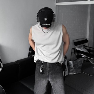 【SEMPLICITA】韓國 Clean Fit 素面 短寬 無袖 背心 素色 百搭 男女皆可