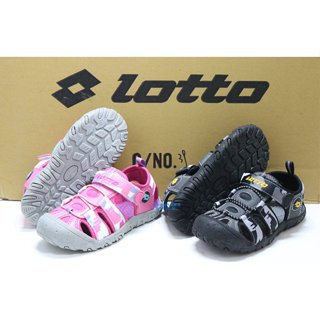 樂得LOTTO 兒童輕迷彩織帶涼鞋 / 5560黑迷彩 / 5563粉