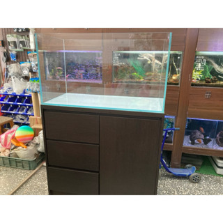 海威 水族先生 MR 3尺超白缸 10mm 90*45*50(高） 開放缸 MA 高透明 木櫃 木架