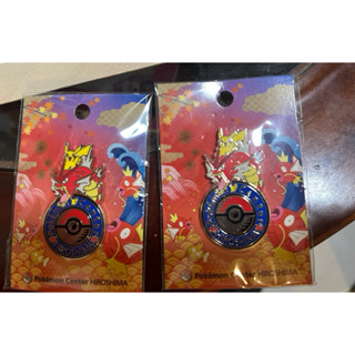 現貨！Pokemon 寶可夢 日本 廣島 寶可夢中心 翻新 徽章 紅色 暴鯉龍 色違 異色 限定 道館徽章 別針