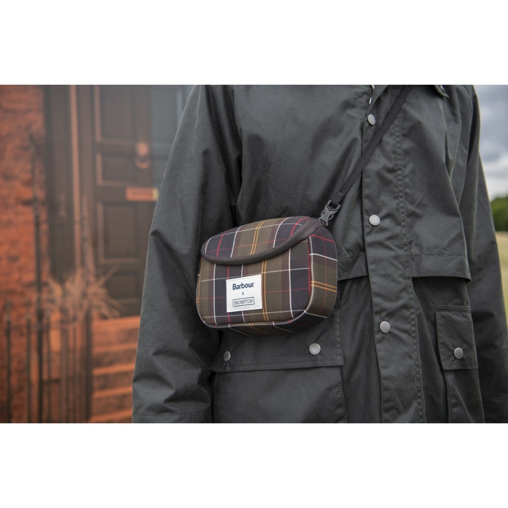 JAPAN Barbour x Brompton Zip Pouch 聯名款自行車 車架包 單車包 格紋