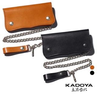 kadoya 日本製造 crown wallet 長皮夾 8955 厚牛革 油皮革 錢包鍊【現貨｜立昇臺北】