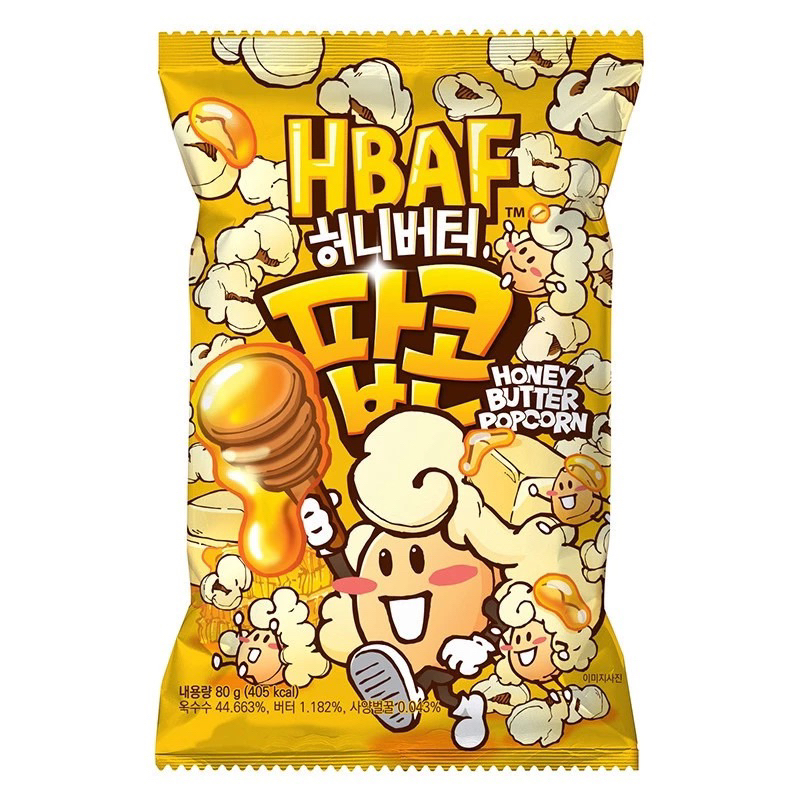 韓國 HBAF蜂蜜奶油味爆米花80g 甜鹹爆米花 異國零嘴 即期食品