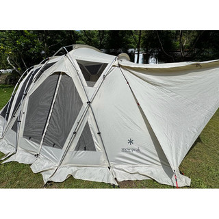 SNOW PEAK Living Shell 加長客廳帳 Pro 含地布+內掛睡帳 象牙白(TP-660IV)隧道帳
