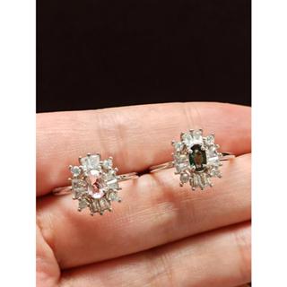 💎 碧璽 粉碧 綠碧 透亮 璀璨絕美 S925純銀 活圍 戒指