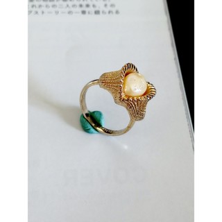 vintage jewelry Sarah cov 典雅金色珍珠風格 戒指 980元