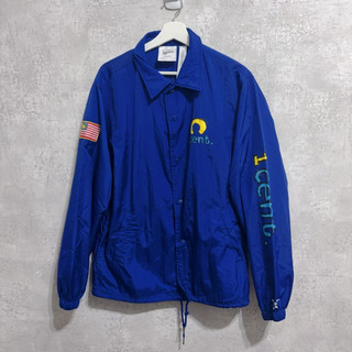 ［M］MARK GONZALES 1CENT Nylon Coaches Jacket 寶藍尼龍教練外套 c010