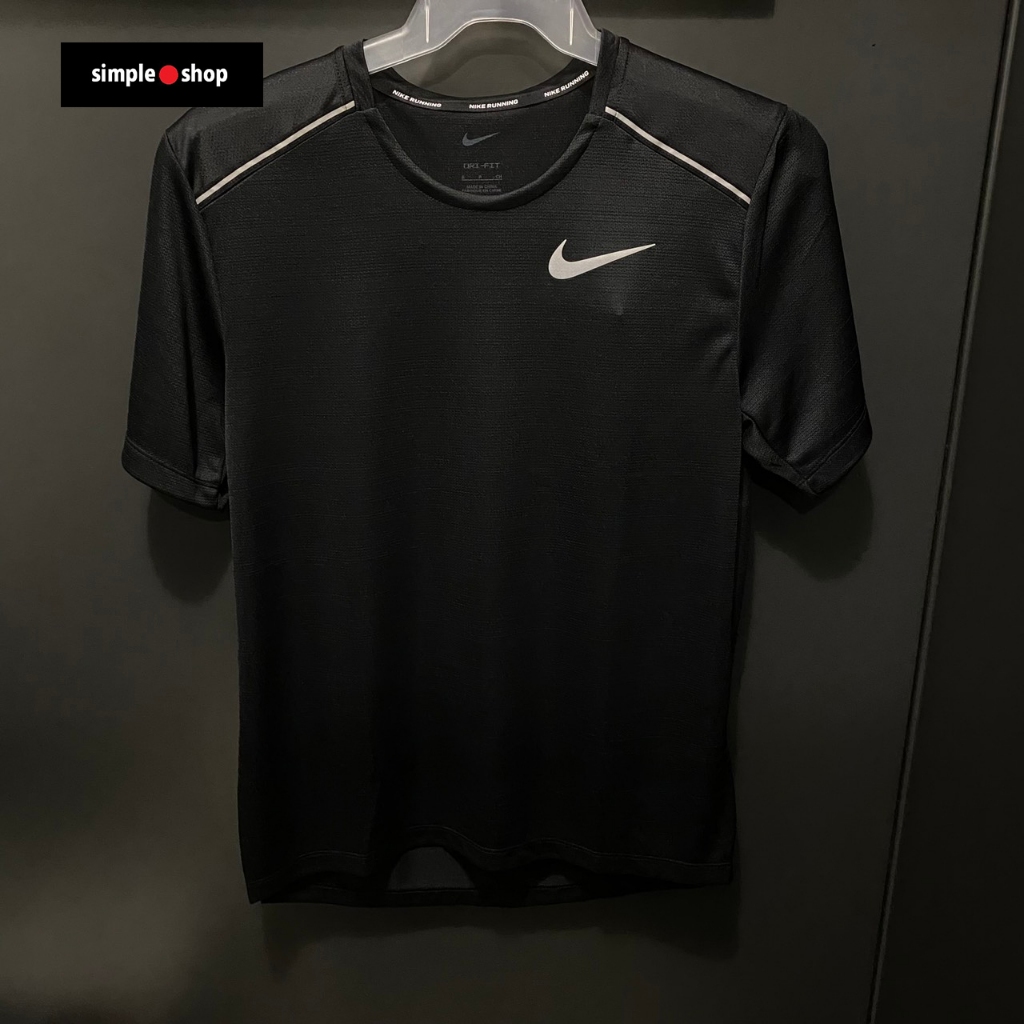【Simple Shop】NIKE Running Dri-FIT 運動短袖 訓練 跑步短袖 黑色 AJ7566-010