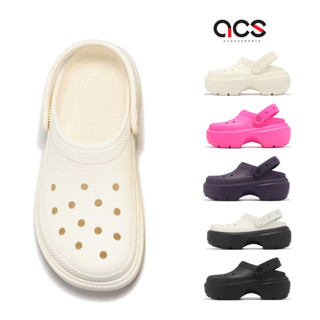 crocs 涼鞋 stomp clog 男女鞋 雪屋克駱格 黑 白 紫 桃紅 星期三 卡駱馳 洞洞鞋 任選 [acs]