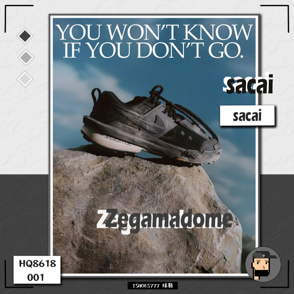 【TShoes777代購】NIKE Zegamadome x sacai 結構黑 黑魂 HQ8618-001