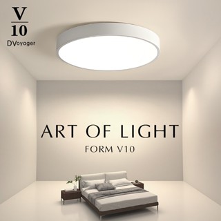 【V10燈飾】馬卡龍吸頂燈 LED臥室燈 書房燈 護眼房間吸頂燈 客廳燈 現代簡約 創意燈飾 三色變光無極調光 110V
