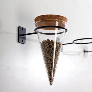 咖啡豆茶葉展示罐 分裝樣品瓶 聞香聚香杯中式茶樣展示器 錐形玻璃儲物罐 大小號軟木塞錐形瓶可配金屬懸掛圈