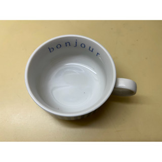 全新 bonjour 復古 格紋 咖啡杯 濃湯杯 水杯