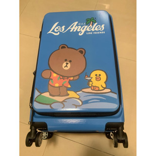 LINE FRIENDS 行李箱 熊大 莎莉 兔兔 詹姆士 饅頭人 城市 旅行 前開式 洛杉磯 密碼鎖