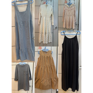 Pink、gap、Queen shop、zara 蕾絲長洋短洋黑色咖啡色灰色藍色