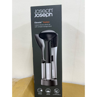 Joseph Joseph 不沾桌矽膠鏟杓3件組 附立座