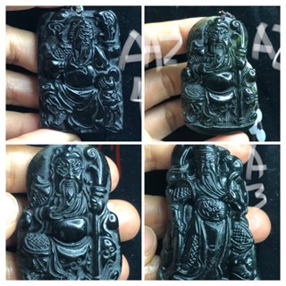 a組天然正品玉石臺灣墨玉蛇紋石立體精雕武關公關聖帝君帶刀吊墜墬子項鍊玉珮掛件男款珠寶首飾寶石飾品