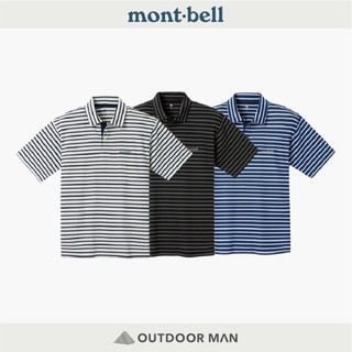 [mont-bell] 男款 WIC.Collar 條紋短袖POLO衫 (1104942)