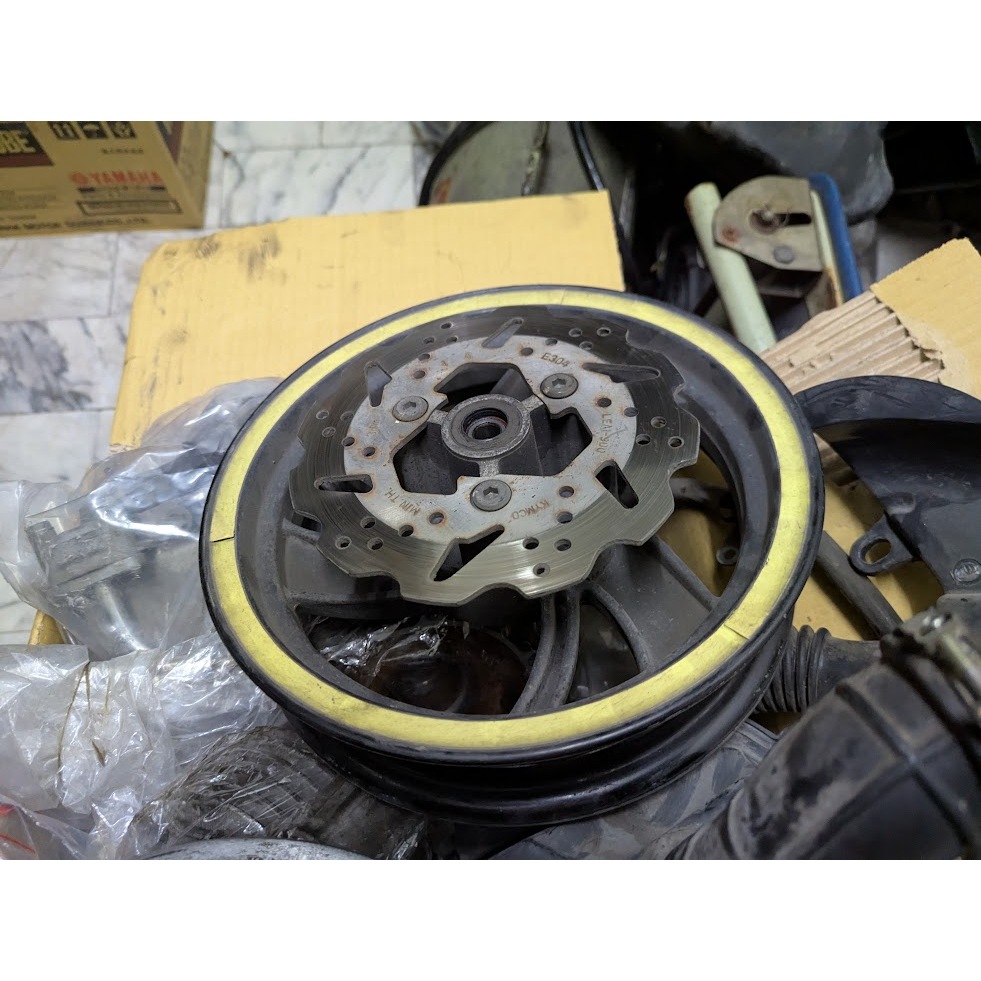 三陽錦昌機車-光陽VJR110 100原廠中古二手良品 前後輪框 鋁合金鋼圈 前後不分售 輪框