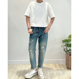 【By Myeslf】2502附腰帶 全彈性 修身小直筒 牛仔褲
