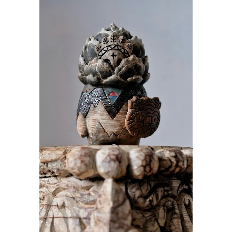 羅本製所 Copiapoa 黑王丸-達摩-丸型（陶製） 羅本製所 Copiapoa 黑