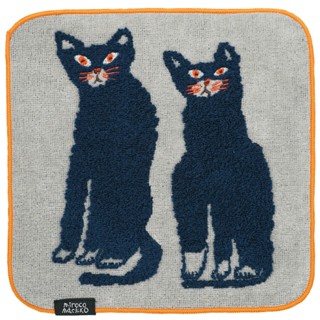 【 厭世文具 日本插畫家 Miroco Machiko 刺繡款 純棉手巾 手帕