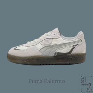 PUMA PALERMO 蕾絲花邊 緞帶 麂皮 迷霧灰 珍珠 德訓鞋 女鞋 401286-01 【Insane-21】