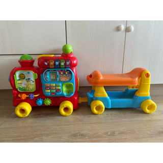 Vtech 4合1智慧歡樂積木學習車藍色/有盒子