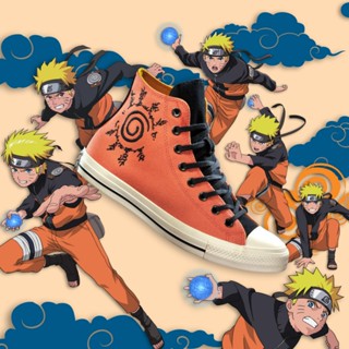 CONVERSE【聯名款】火影忍者 男女高筒帆布鞋 輕量 A14836C NARUTO 漩渦鳴人ALL STAR