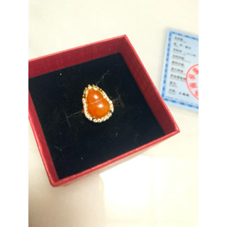 天然A貨 紅翡翠-葫蘆翡翠戒指-附證書