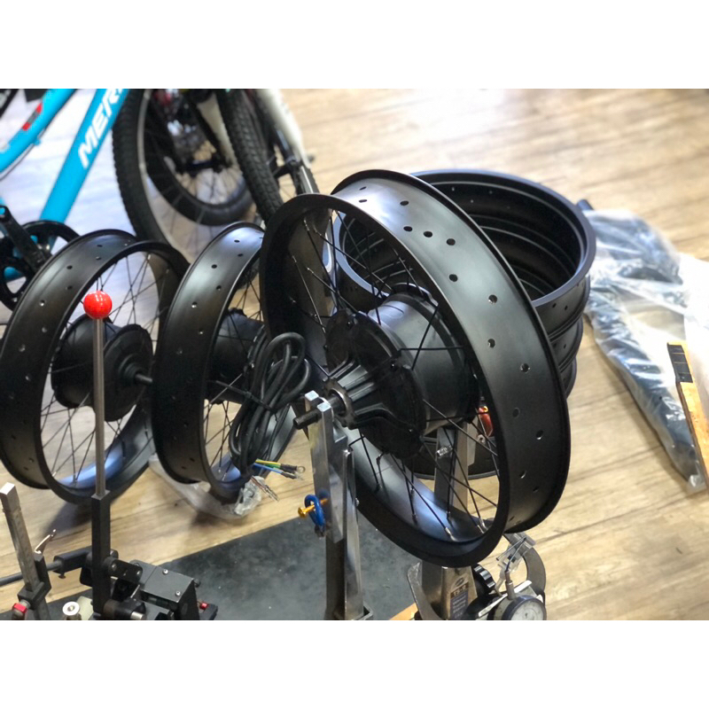 電動輔優惠DIY單車火山雪地車胖胎電機輪組1000w馬達