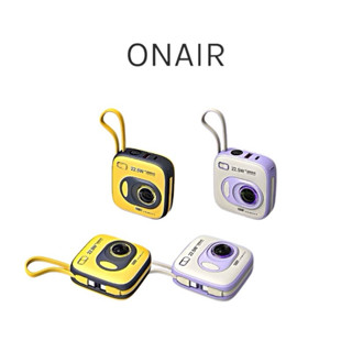 【ONAIR】MINI相機造型 自帶線行動電源 10000mAh 行充 快充行動電源 輕巧可愛