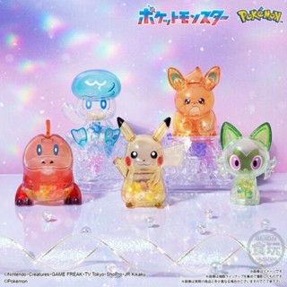 【臺灣現貨 正版】POKEMON 寶可夢 Bandai 萬代 Crystal Cot 透明公仔 皮卡丘 食玩 盒玩