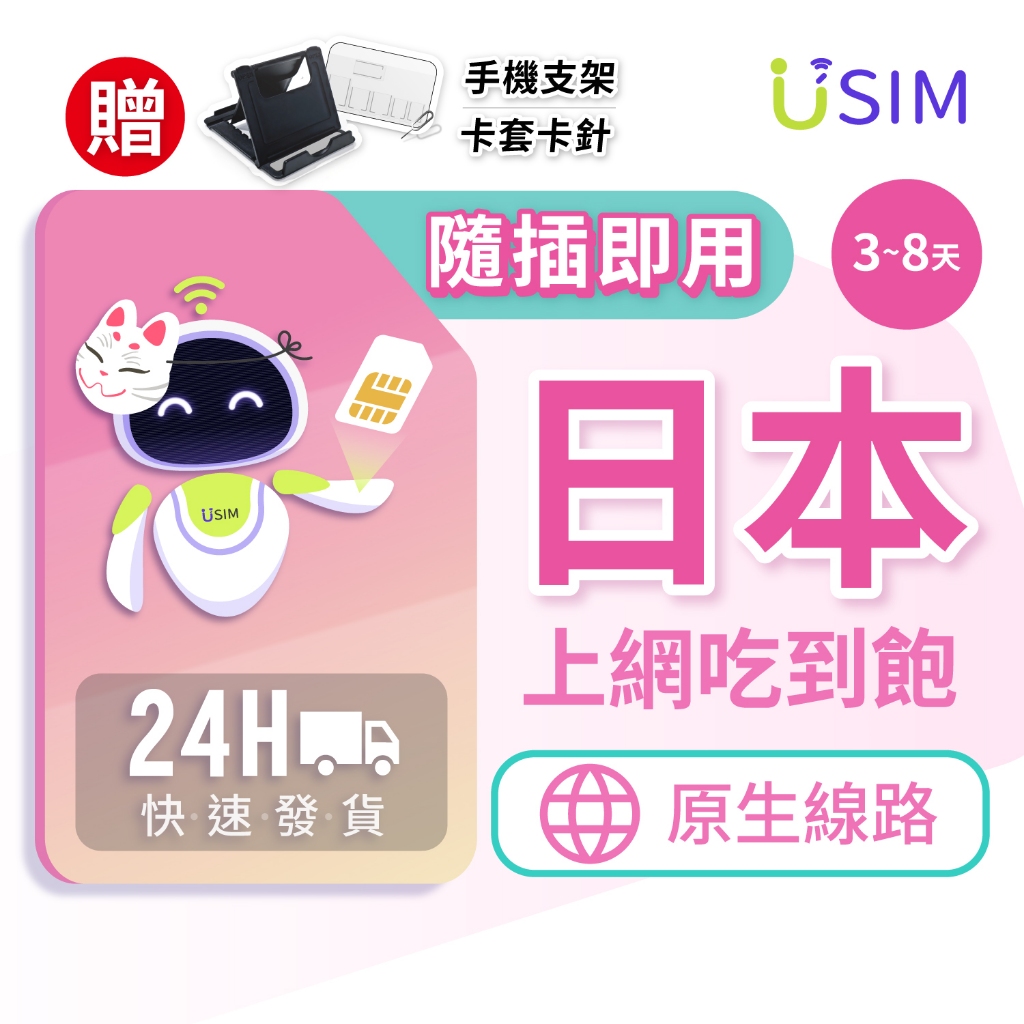 【USIM】日本網卡 | DOCOMO 軟銀 原生訊號 吃到飽 5G 北海道 大阪 網卡 上網卡 網路 上網 sim卡