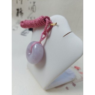 緬甸翡翠A貨 淺粉紫胖 平安扣，寬26.2mm,厚11.7mm