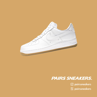 NIKE AIR FORCE 1 07 全白 焦糖底 皮革 復古 低筒 休閒鞋 DJ2739-100
