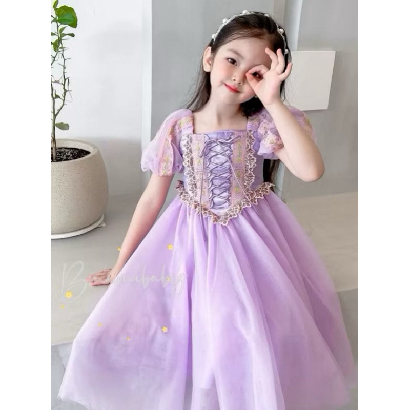 ✨現貨在台✨樂佩公主 長髮公主 訂製款不易撞衫 睡美人 冰雪奇緣 艾莎公主 粉紅 蕾絲 禮服 蓬裙 洋裝 公主裙💗萬聖節