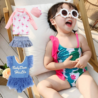 Baby童衣 兒童夏季泳裝 嬰幼女童比基尼 女寶寶連身防曬泳衣 寶寶中袖連身泳裝 y7053