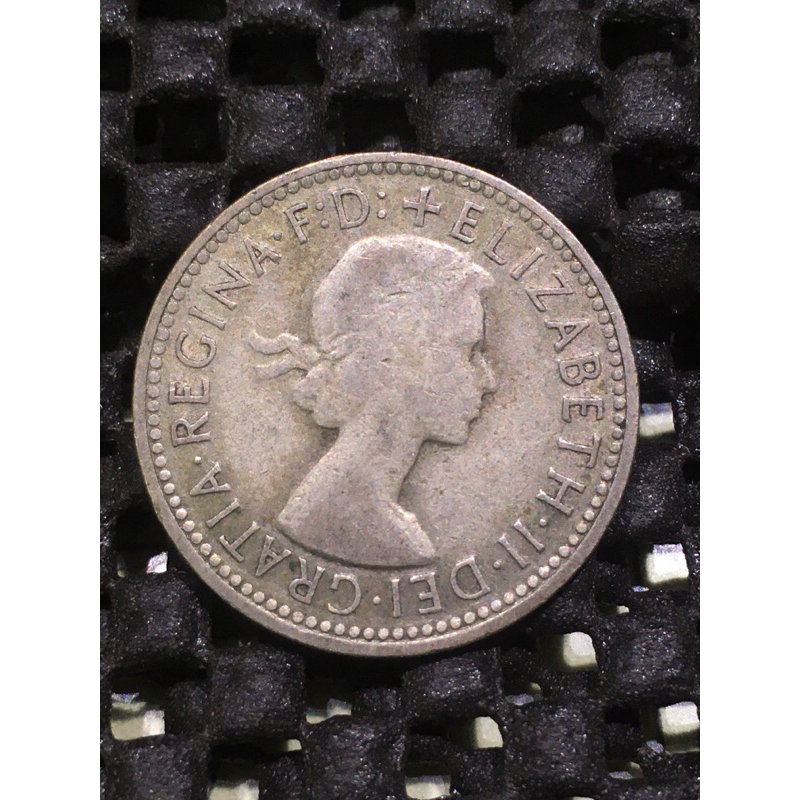 1958年 澳洲伊麗莎白女王 山羊銀幣
