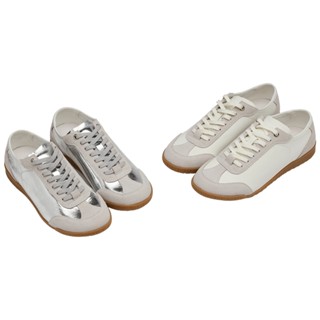 【Grace Gift】德訓鞋 休閒鞋【質感日常全真皮拼接德訓鞋】2色 35-40號 真皮鞋 韓系鞋