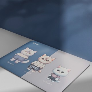 【瑪思特】10秒頂吸 軟式珪藻土吸水地墊 三隻小喵、雨衣小貓 (60x40cm)