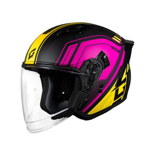 【SOL Helmets】GMAX OF-87 開放式安全帽 (公爵 消光黑/粉黃)
