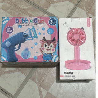 泡泡機 迷你風扇 風扇 泡泡槍 電風扇 充電 電池 玩具 兒童 吹泡泡