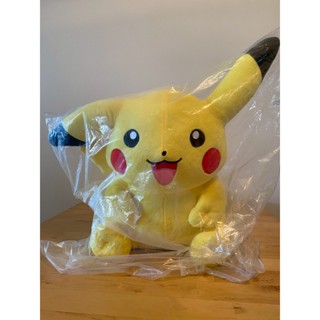 全新 正版 寶可夢 皮卡丘坐姿款 45cm 娃娃 抱枕 絨毛玩具 皮卡丘 神奇寶貝 熊嗨星夾取物 兒童 生日禮物