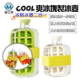 Cool 爽冰格 冰塊製冰模具 冰格水壺二合一 按壓式製冰盒 製冰壺 製冰神器 按壓式冰格 創意模具 便攜冰塊水壺