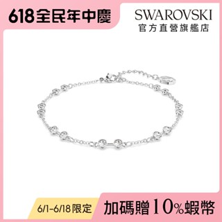 【施華洛世奇SWAROVSKI】Remix Collection Strand 圓形切割 白色 手鍊 水晶禮物 官方直營