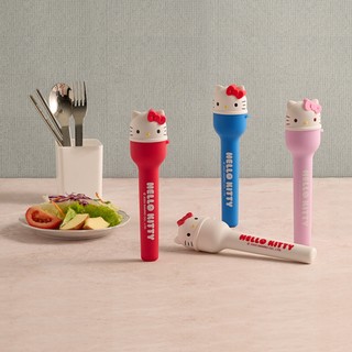 「上班時間隔天出貨」HELLO KITTY 造型隨行不鏽鋼餐具組-6色可選 FS06 跟超商販售一樣商品
