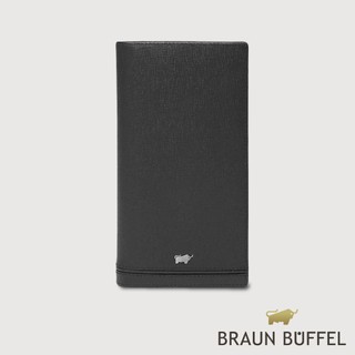 【BRAUN BUFFEL】維克多-D2 15卡兩折長夾-黑色(德國小金牛台灣總代理)/BF512-630-BK