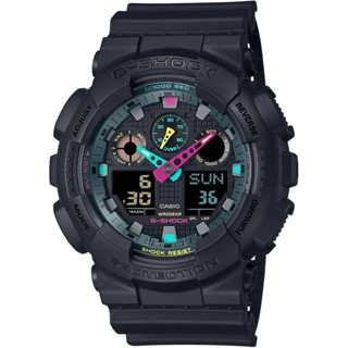 【CASIO】卡西歐 G-SHOCK 虛擬世界大錶殼雙顯手錶 GA-100MF-1A