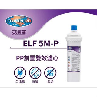 【水易購淨水-新竹店】OMNIPURE安濾普 前置雙效濾心 ELF 5M-P